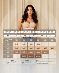 Strapless Push-Up Bralette – Wireless, Non-Slip & Seamless