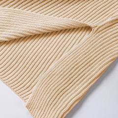 Women's Summer Solid Wool Pullover - Round Neck, Loose Short-Sleeve