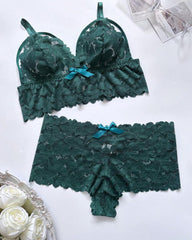 Plus Size Lace Lingerie Set 2-Piece Sexy Sleepwear
