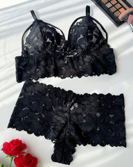 Plus Size Lace Lingerie Set 2-Piece Sexy Sleepwear