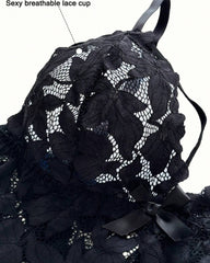 Plus Size Lace Lingerie Set 2-Piece Sexy Sleepwear
