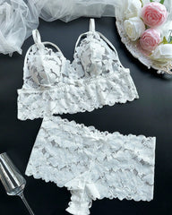 Plus Size Lace Lingerie Set 2-Piece Sexy Sleepwear