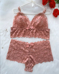 Plus Size Lace Lingerie Set 2-Piece Sexy Sleepwear