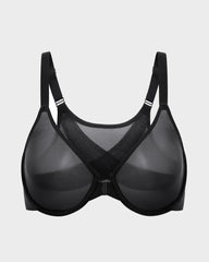 Front Closure Underwire Unlined Back Support Plunge Bra