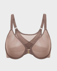 Front Closure Underwire Unlined Back Support Plunge Bra