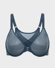 Front Closure Underwire Unlined Back Support Plunge Bra