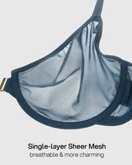 Front Closure Underwire Unlined Back Support Plunge Bra