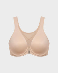 Front Closure Underwire Unlined Back Support Plunge Bra