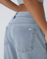 Pockets Baggy Wide Leg Washed Casual Jeans