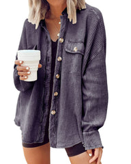 Women's Loose Fit Batwing Sleeve Waffle Knit Tops