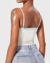 Padded Lace Cami Top Double Lined Sexy Tank Top