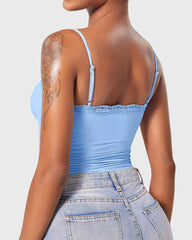Padded Lace Cami Top Double Lined Sexy Tank Top