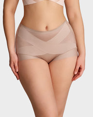 High-Waist Cross Compression Shaping Panties (6 Pack)