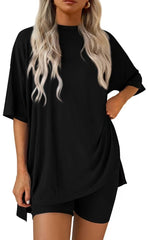 Women's Summer Two-Piece Set Split Hem Lounge