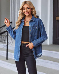 New washed denim shirt jacket