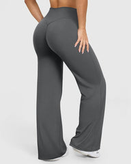High Waist Stretch Casual Soft Straight Leg Bottoms