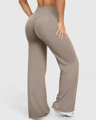 High Waist Stretch Casual Soft Straight Leg Bottoms