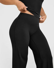 High Waist Stretch Casual Soft Straight Leg Bottoms