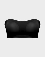 Non-Slip Crossover Side Hook Bandeau Bra-Apricot Coffee-S