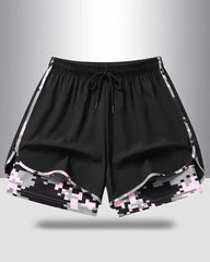 Womens Athletic Shorts with Built In Liner and Drawstring Waist