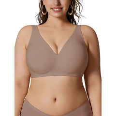 Plus Size Wireless Jelly Support Bra – Seamless Full Coverage Comfort
