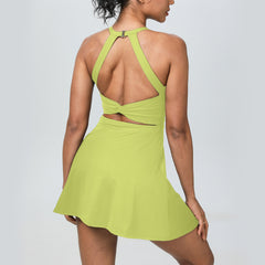2-Piece Softlyzero Backless Sleeveless Active Dress