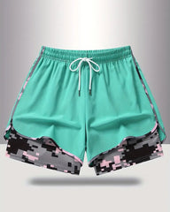 Womens Athletic Shorts with Built In Liner and Drawstring Waist