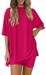 Women's Summer Two-Piece Set Split Hem Lounge