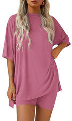 Women's Summer Two-Piece Set Split Hem Lounge