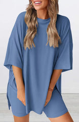 Women's Summer Two-Piece Set Split Hem Lounge