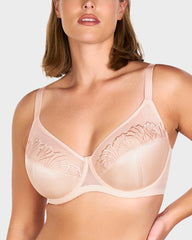 Plus-Size Pearl Shimmer Lace Minimizer Bra