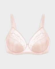 Plus-Size Pearl Shimmer Lace Minimizer Bra