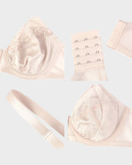 Plus-Size Pearl Shimmer Lace Minimizer Bra