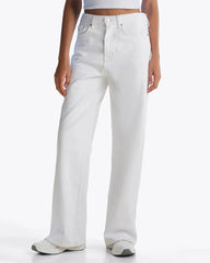 Minimalist High Waist Denim Stretch Wide Leg Jeans