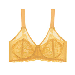 Mermaid Scales Plus Size Lace Underwire Bra