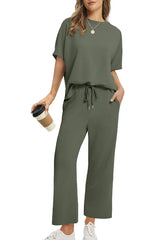 Women’s Two-Piece Set – Oversized Top & Wide-Leg Pants