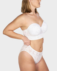 Smooth Lace Longline Strapless Underwire Bra