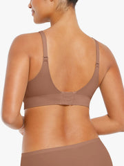 Wireless Seamless Push-Up V-Neck Bra