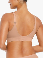 Wireless Seamless Push-Up V-Neck Bra