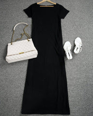 Off-Shoulder Batwing Sleeve Maxi Dress