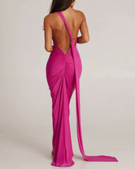 Garze Backless Rose Maxi Dress