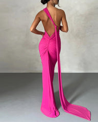 Garze Backless Rose Maxi Dress