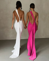Garze Backless Rose Maxi Dress