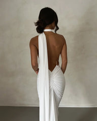 Garze Backless Rose Maxi Dress