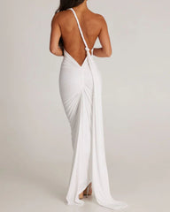Garze Backless Rose Maxi Dress