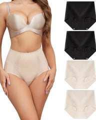 Seamless Full Coverage Brief No Show Underwear High Waist Panties