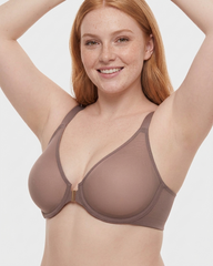 Front Closure Underwire Unlined Back Support Plunge Bra