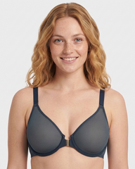Front Closure Underwire Unlined Back Support Plunge Bra