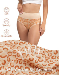 Women's High Waisted Cotton Panties 5-Pack