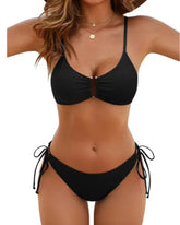 Sexy UWire High Cut Color Block Bikini Set